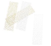 Hohopeti 12 Sheets DIY Scrapbooking Stickers Gold Silver Edge Butterfly Heart Decorative Self-Adhesive Creative Stickers for Journals Albums Handcrafts