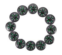 Hohopeti 12pcs 20mm Plastic Mini Compass Set Portable Pocket Direction Guide for Hiking Camping Survival Outdoor Accessories for Adults