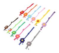 Hohopeti 12pcs Adjustable Flower Dog Collars with Bells Lightweight Breakaway Kitten Small Dog Collars for Outdoor Activities Photoshoots Soft Breathable Secure Quick Release Buckles