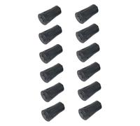 Hohopeti 12pcs Anti-slip Rubber Tips for Trekking Poles Hiking Walking Stick Protective Covers Shock Absorption Stabilizers for Outdoor Climbing and Hiking