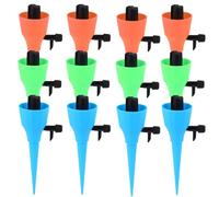 Hohopeti 12pcs Automatic Bonsai Plant Watering Devices with Adjustable Flow Control Valve Garden Irrigation System for Home and Shop PP Material Drippers for Indoor and Outdoor Use