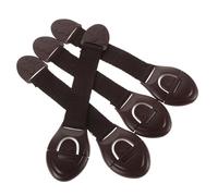 Hohopeti 12pcs Baby Safety Cabinet Locks Childproof Toilet Fabric Latch Locks Coffee Color Secure for Drawers Cabinets and Windows