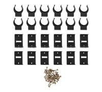 Hohopeti 12pcs Black Adjustable Kitchen Cabinet Feet with Thickened Pp Plastic Clips and Mounting Screws, Cabinet Leveler Leg Plinth Clips Set for Furniture Kickboard Installation