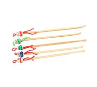 Hohopeti 12Pcs Cartoon Wooden Ear Pickers Hanging Wax Cleaners Multi-Functional Earwax Removers Key Bag Pendant Random Color Random Color