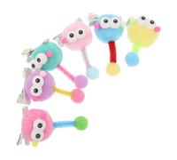 Hohopeti 12pcs Colorful Hair Clips Soft Fuzzy Mini Barrettes for Little Gentle Hold Hair Accessories for Teens Kindergarten Birthday Outfits