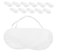 Hohopeti 12Pcs Disposable Sleeping Eye Shades with Elastic Bands for Travel Outdoor Office Use Soft Comfortable Eye Covers for Uninterrupted Rest and Napping
