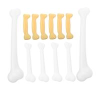 Hohopeti 12pcs Fake Bones Halloween Props Small Plastic Skeleton Ornaments for Digging Caveman Theme Supplies DIY Craft Decorations