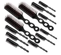 Hohopeti 12pcs Heat-resistant Paddle Combs for Curly Hair Detangling and Scalp Massage Hair Styling with Air-cushion Design and Comfortable Curved Handles for Women