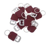Hohopeti 12pcs Heavy Duty Stainless Steel Keychain Bottle Openers with PU Cover Effortless Lever Design for Beer Soda and Cocktail Bottles Stylish Bar and Kitchen Accessory for Bartenders