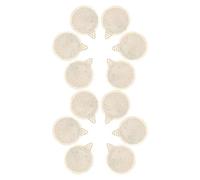 Hohopeti 12pcs Hollowed Wooden Round Cross Stitch Chips DIY Xmas Embroidery Board Tags for Christmas Tree Ornaments Delicate Carved Wood Plates Crafting Festive Hanging Decorations