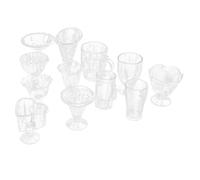 Hohopeti 12pcs Mini Plastic Mugs for Dollhouse Kitchen Decor Tiny Photo Props with Premium Plastic Material Miniature Cups for Mini House Layout and Pretend Play Accessories