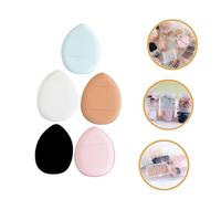 Hohopeti 12pcs Mini Triangular Finger Powder Puff for Precise Foundation Application Soft Polyurethane Makeup Sponges for Loose Powder Compact Face Puff Tools in Mixed Colors
