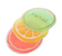 Hohopeti 12Pcs Reusable Fruit Gel Ice Packs Portable Cooling Pads for Relief Cold Therapy Convenient Nursing Supplies with Cute Dragonfruit Kiwi Lemon Designs