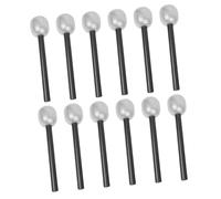 Hohopeti 12pcs Simulated Fake Microphone Props Silver Plastic Karaoke Costume Accessories for Halloween Party Stage Performance Bar Show