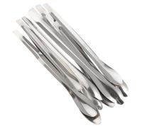Hohopeti 12pcs Stainless Steel Experiment Measuring Spoons Smooth Surface Sampling Scoops for Laboratory Chemistry Biology Home and Classroom Use Practical Measuring Tools