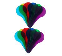 Hohopeti 12Pcs Translucent Colour Paddles for Science Experiments Educational Colour Mixing Plates Preschool Elementary Learning Enhances Concentration and Imagination