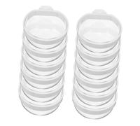 Hohopeti 12pcs Transparent Bird Cage Hanging Cups Splashproof Parrot Feeder Bowls with Antispill Design Removable Washable Food Water Dishes for Cockatiel Budgie Parakeet Small Birds