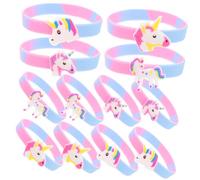 Hohopeti 12pcs Unicorn Bracelets Cute Decorative Wristbands for Birthday Party Favors Teens Comfortable Fit Versatile Cartoon Theme Accessories