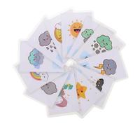 Hohopeti 12Pcs Weather Cognition Flash Cards for Early Learning Lightweight English Word Cards for Educational Sight Words for Cognitive Development