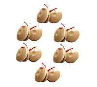 Hohopeti 12pcs Wooden Castanets Orff Castanet Finger for Musical Education Percussion Instruments for Boy Girl Hand Clapper