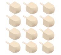 Hohopeti 12pcs Wooden Hanukkah Dreidels Unfinished DIY Spinning Tops for Adults Blank Craft for Chanukah Family Fun and Creative Painting Handheld Wood Dreidels