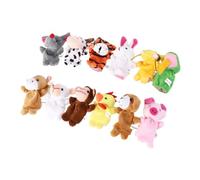Hohopeti 12Pcs Zodiac Animal Finger Puppets Cloth Storytelling for Early Education Portable Finger Dolls for Interaction