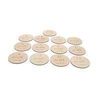 Hohopeti 13pcs Growth Cards Wooden Monthly Announcement Props for Newborns for Cherishing Development Moments and Creating Unique Photo Albums