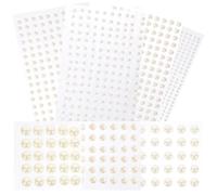 Hohopeti 14pcs Self-adhesive Nail Pearls Set 7 Sizes (3/4/5/6/8/10/12mm) for Face and Nail Art Decoration, Multi-functional Flat Back Pearl Stickers for Beauty Makeup and DIY Craft