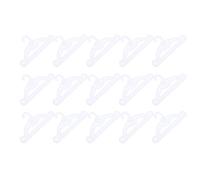 Hohopeti 15 Pcs White Plastic Mini Doll Clothes Hangers DIY Doll Accessories Christmas Stocking Rack