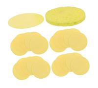 Hohopeti 150pcs Compressed Natural Cellulose Facial Sponges Round Gentle Exfoliating Makeup Removal Pads Sustainable Wood Pulp Deep Cleansing Puff for Spa and Home Use