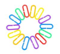 Hohopeti 150pcs Rainbow Plastic Chain Links C-clips Hooks Toy for Children Educational Interlocking Learning Plaything Early Development Activity Toy Random Style