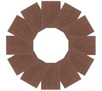 Hohopeti 15pcs Dollhouse Material Wooden Diorama Planks A5 Black Oak Thin Flooring Sheets 8.1x6in for Miniature Building Model DIY Sand Table Construction Projects