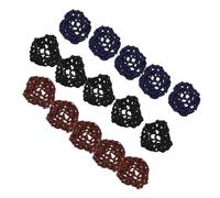 Hohopeti 15pcs Elastic Silk Yarn Hair Bun Holders for Ballet and Professional Use Thickened Breathable Invisible Crochet Bun Covers for Nurses Bankers and Dance Lightweight Comfortable Hair