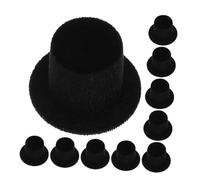 Hohopeti 15pcs Mini Flocking Resin Doll Hats Small Hats for Snowman Craft Decorations DIY Doll Accessories