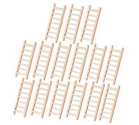 Hohopeti 15Pcs Mini House Wooden Ladders Miniature Staircase Ornaments for Micro Landscape Garden Decoration DIY Fairy Dollhouse Accessories