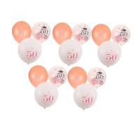 Hohopeti 15pcs Rose Gold Birthday Party Balloons with Glamorous Sequin Details for Women Elegant Latex Confetti Balloon Assortment Milestone Decorations for Female Celebration