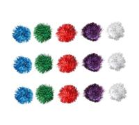 Hohopeti 15pcs Sparkle Ball Cat Interactive Exercise for All Cats Creative Glitter Design for Fun and Stress Relief Practical Indoor Teasing Balls to Engage and Entertain Pets Random Color