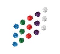 Hohopeti 15pcs Sparkle Ball Kitten Interactive Pet Teasing Sparkly Balls for Indoor Cats Exercise and Play Random Color