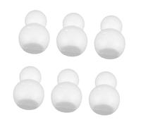 Hohopeti 15PCS White Polystyrene Foam Snowman Ornaments DIY Craft Kit for Christmas Painting Flower Arranging Group Activities and Festive Decoration