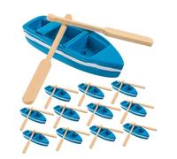 Hohopeti 16 Set Mini Resin and Wood Sailboat Figurine Hand-polished Nautical Miniature Models for DIY Ocean-themed Micro Landscape Craft Accessories and Detailed Decorative Boats