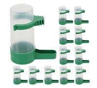 Hohopeti 16pcs Bird Water Drinker Automatic Plastic Drinking Bottles 60ml Small Size Cage Feeder for Parakeet Budgie Cockatiel and Small Birds
