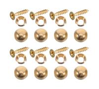 Hohopeti 16Pcs Self Tapping Screws with Decorative Copper Caps 9Mm Flat Head Fasteners for Wall Mirror Fixing Furniture Hardware Screw Covers for Home Decor