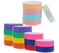 Hohopeti 18 Rolls Colored Sticky Ball Tapes Self-adhesive Bright Color DIY Stress Relief for Home Office Travel Fun and Decompression