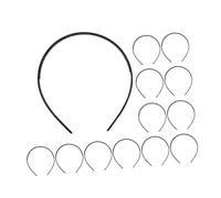 Hohopeti 18pcs Unisex Black Plastic Headbands with Anti-slip Teeth Lightweight Thin Hairbands for Women Men Comfortable Non-slip Hair Hoops for Fitness Beauty Face Wash and DIY Craft