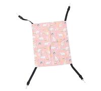 Hohopeti 1pc Adjustable Pet Hammock Canvas Cat Cage Swing Bed Macrame Hanging Bed for Cats Tree Hooks Cartoon Print Nest for Dogs Puppies