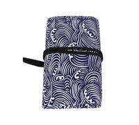 Hohopeti 1pc Colored Pencil Roll Bag Capacity Canvas Pouch for Drawing Pencils Creative Printed Design Portable Organizer for Artists Suitable for School and Office Use