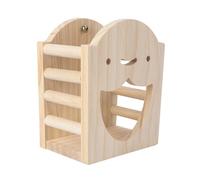 Hohopeti 1pc Wooden Hay Feeder Rack Compact and Practical Design for Guinea Pigs Chinchillas Keeps Food Fresh to Clean