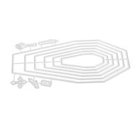 Hohopeti 1piece Halloween Themed Coffin-Shaped Cutting Die for Card Making Carbon Steel Stencil for Scrapbooking Creative Embossing Template for Festive Decor