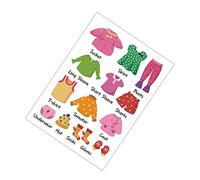 Hohopeti 1set Boy Girl Clothing Labels Stickers Decorative Organization Stickers for Boys Girls Easy to Read Room Decor for Nursery and Closet for Clothes Bins and Storage