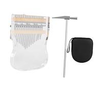 Hohopeti 1set Key Clear Acrylic Thumb Piano Kalimba Portable Musical Instrument for Beginners Lightweight Beautiful Sound Includes Carrying Bag and Tuning Hammer